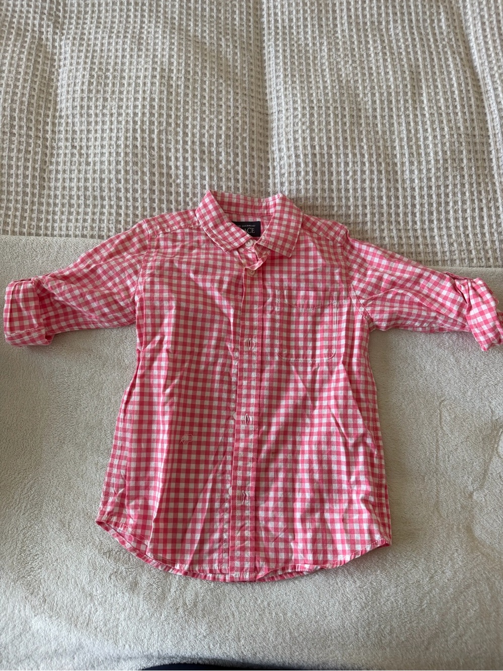 The Children's Place Pink Gingham Button-Down Shirt